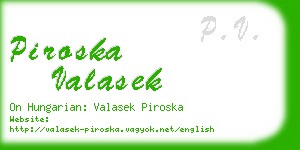 piroska valasek business card